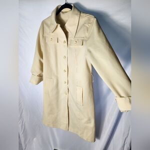 Vintage Forecaster of Boston Fore~Tex Cream Trench Coat Size 11/12